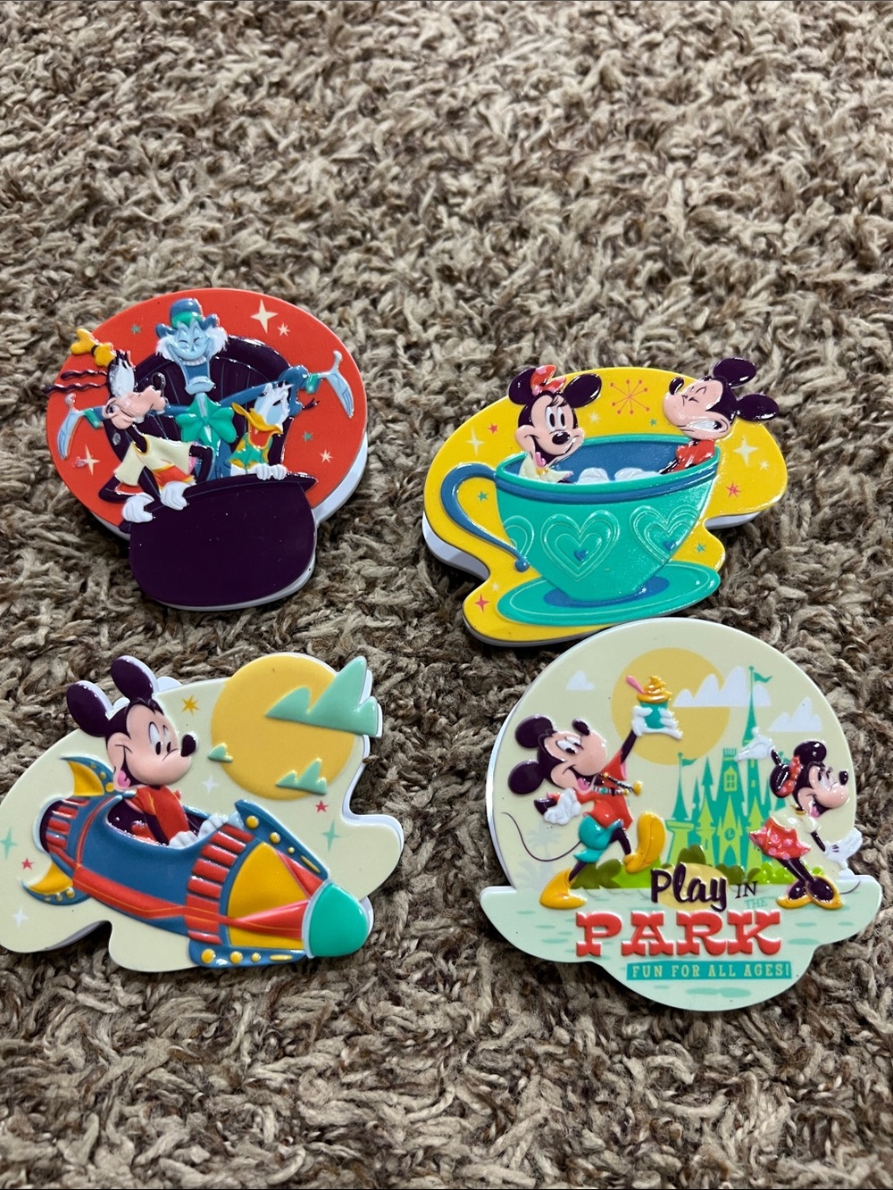 4 Disney parks clip magnets